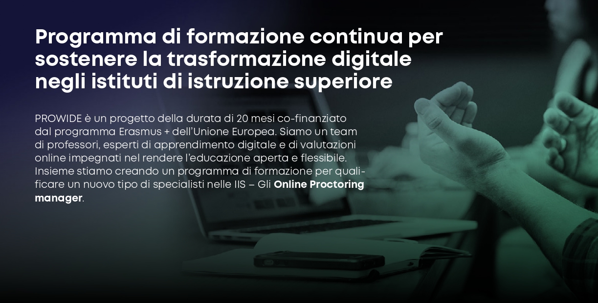 Immagine per Online Proctoring Manager – further education program for supporting digital transformation at HEIs