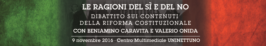 Le Ragioni del Sì e del No: Caravita e Onida discutono sui temi della Riforma Costituzionale