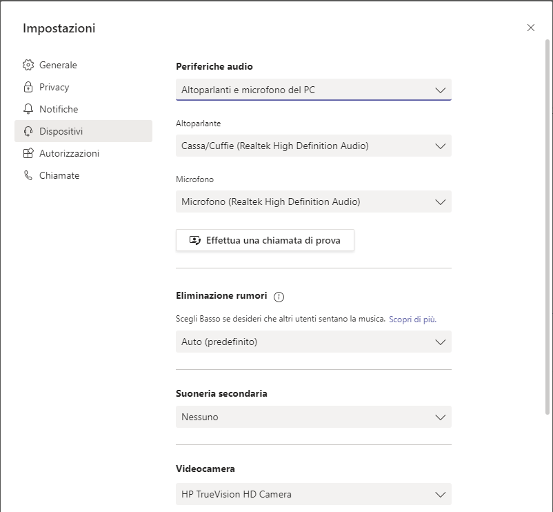 configurare-teams-Impostazione