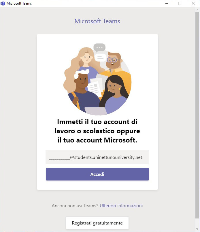 configurare-teams-accedi