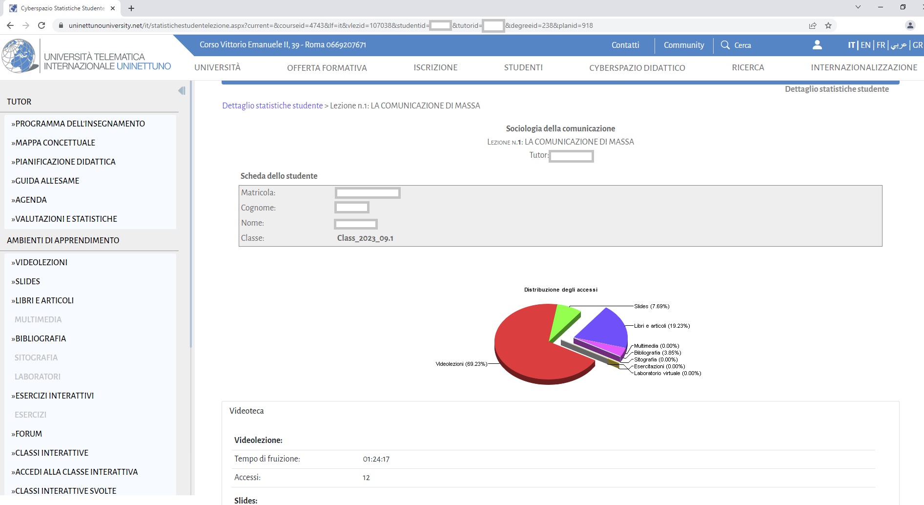 Ambiente di Apprendimento - Le statistiche